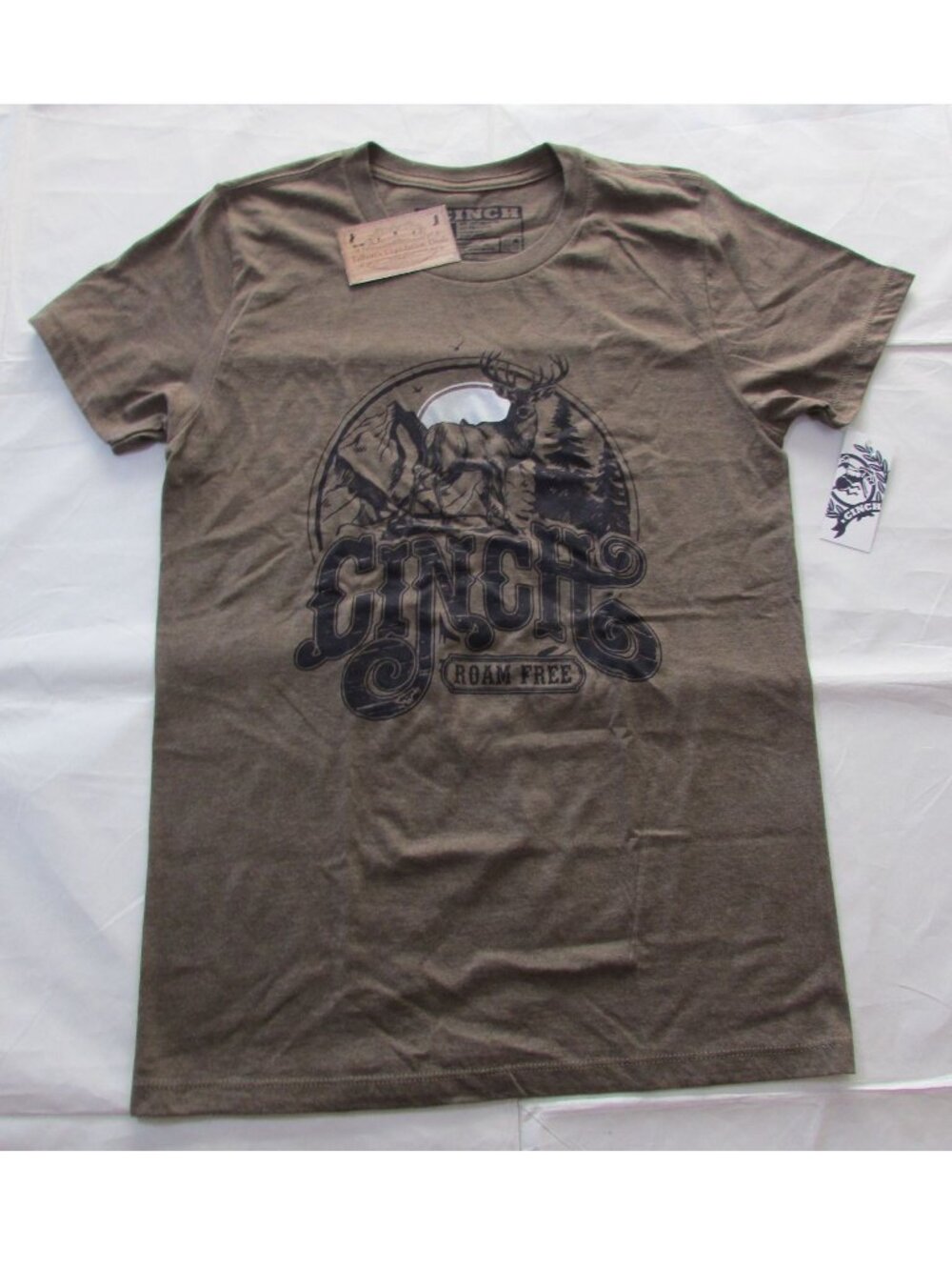 Cinch Men's SM Short Sleeve Cinch Logo Graphic T-Shirt Brown